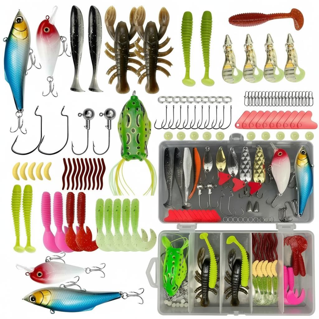 133Pcs Premium Fishing Lures T - đánh giá và giá Fishing Equipment Box
