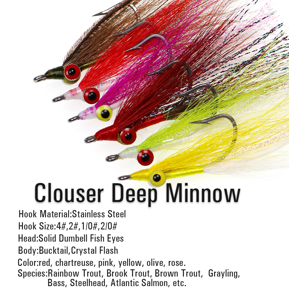 Wifreo 3pcs/6pcs Bucktail Clou - đánh giá và giá Fishing Equipment Fly