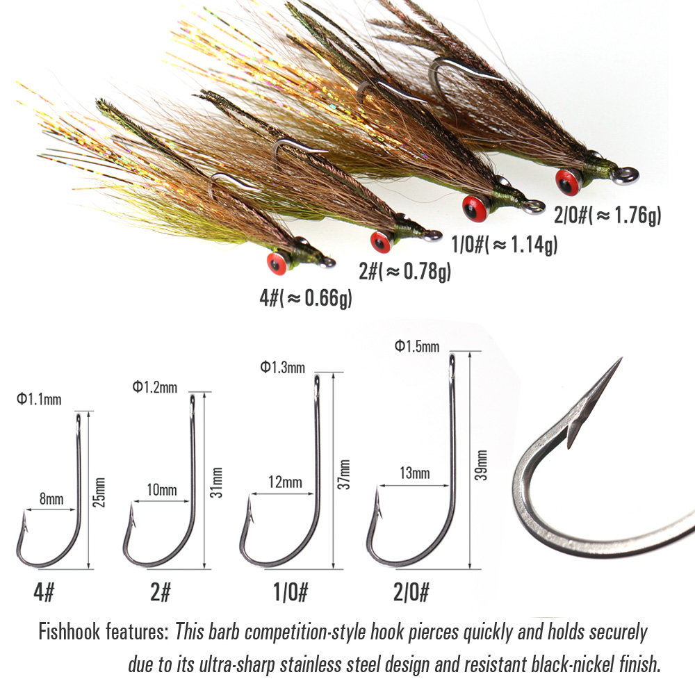 Wifreo 3pcs/6pcs Bucktail Clou - đánh giá và giá Fishing Equipment Fly